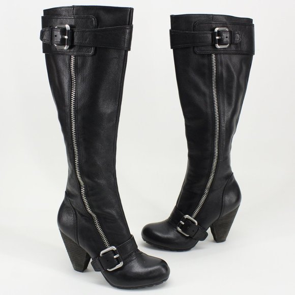 Vince Camuto Shoes - Vince Camuto Briva Black Leather Heeled Boots